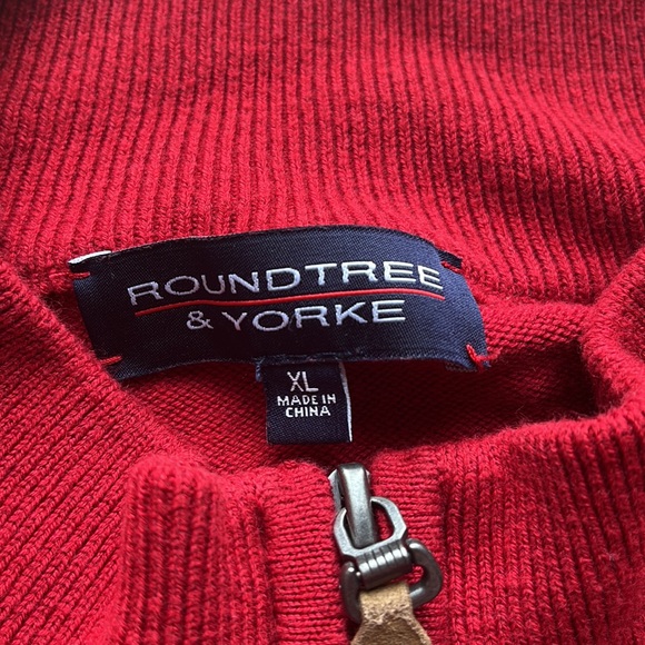Roundtree & Yorke Trademark Men's Quarter Zip Pullover size XL - Picture 5 of 9